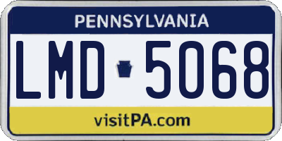 PA license plate LMD5068