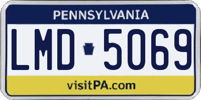 PA license plate LMD5069
