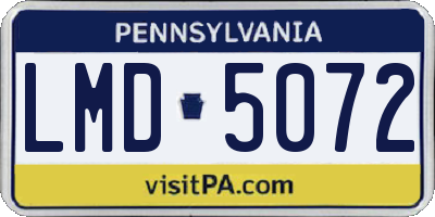 PA license plate LMD5072