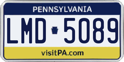 PA license plate LMD5089