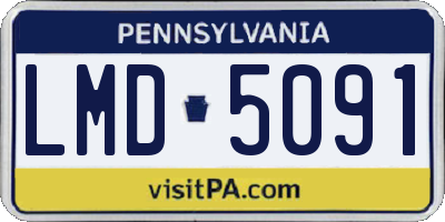 PA license plate LMD5091