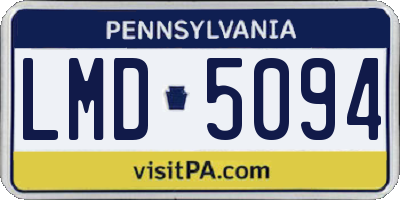 PA license plate LMD5094