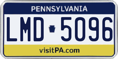 PA license plate LMD5096