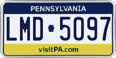 PA license plate LMD5097