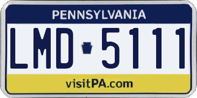 PA license plate LMD5111