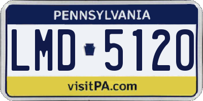 PA license plate LMD5120