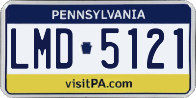 PA license plate LMD5121