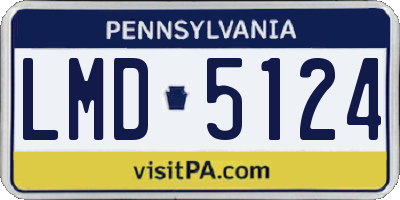 PA license plate LMD5124