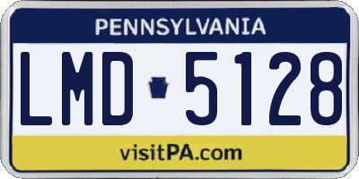 PA license plate LMD5128