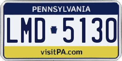 PA license plate LMD5130