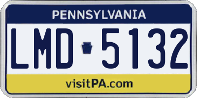 PA license plate LMD5132