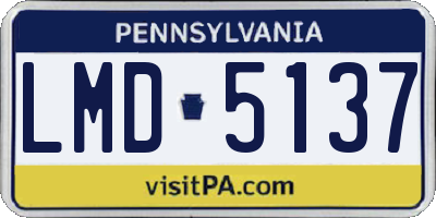 PA license plate LMD5137