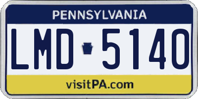 PA license plate LMD5140