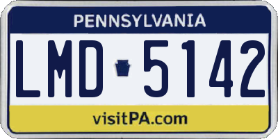 PA license plate LMD5142