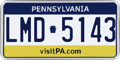 PA license plate LMD5143
