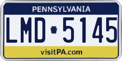 PA license plate LMD5145