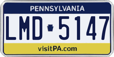 PA license plate LMD5147