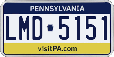 PA license plate LMD5151