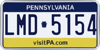 PA license plate LMD5154