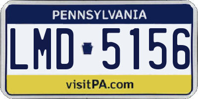 PA license plate LMD5156