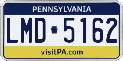 PA license plate LMD5162