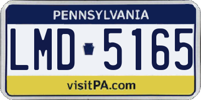 PA license plate LMD5165