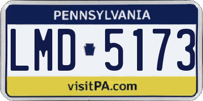 PA license plate LMD5173