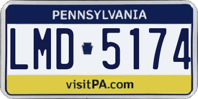 PA license plate LMD5174