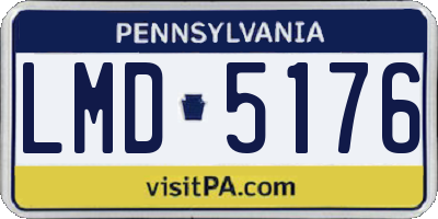 PA license plate LMD5176