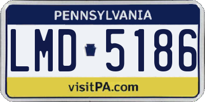PA license plate LMD5186