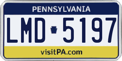 PA license plate LMD5197