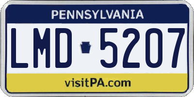 PA license plate LMD5207