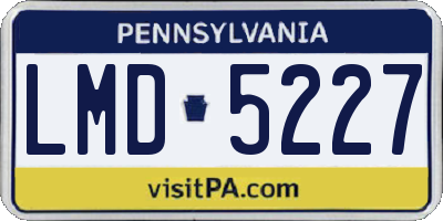 PA license plate LMD5227