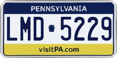 PA license plate LMD5229