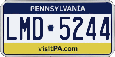 PA license plate LMD5244