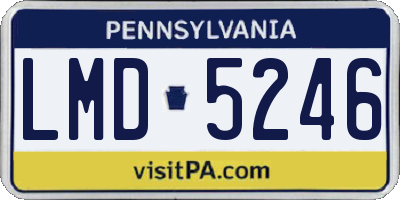 PA license plate LMD5246