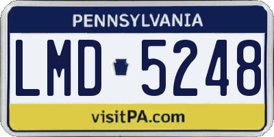 PA license plate LMD5248