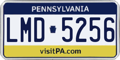 PA license plate LMD5256