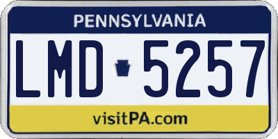 PA license plate LMD5257