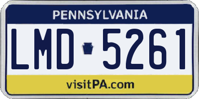 PA license plate LMD5261