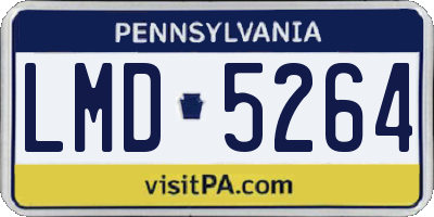 PA license plate LMD5264