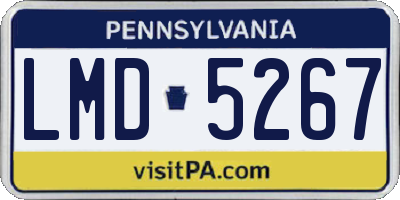 PA license plate LMD5267