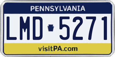 PA license plate LMD5271