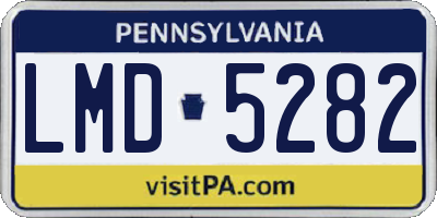 PA license plate LMD5282