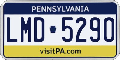 PA license plate LMD5290