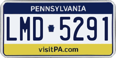 PA license plate LMD5291