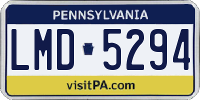 PA license plate LMD5294