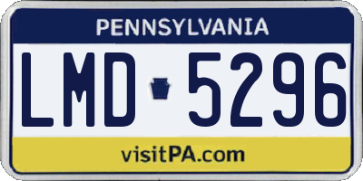 PA license plate LMD5296