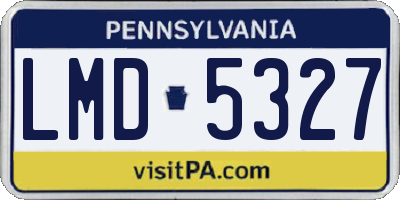 PA license plate LMD5327