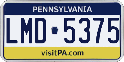 PA license plate LMD5375